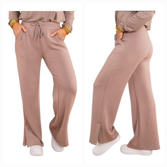 Thread & Supply Recreation Tan Wide Leg Pants Size 2XL Modal Spandex Blend NEW - Picture 1 of 8